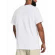 Férfi póló Under Armour UA HW LC PATCH SS-WHT