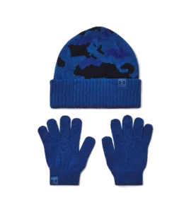 Fiú sapka Under Armour B Beanie/Glove Combo-BLU Fiú sapka Under Armour B Beanie/Glove Combo-BLU