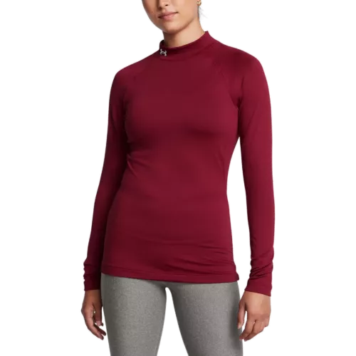 Női póló Under Armour UA CG Authentics Mockneck-RED