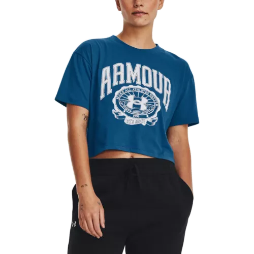 Női póló Under Armour UA COLLEGIATE CREST CROP SS