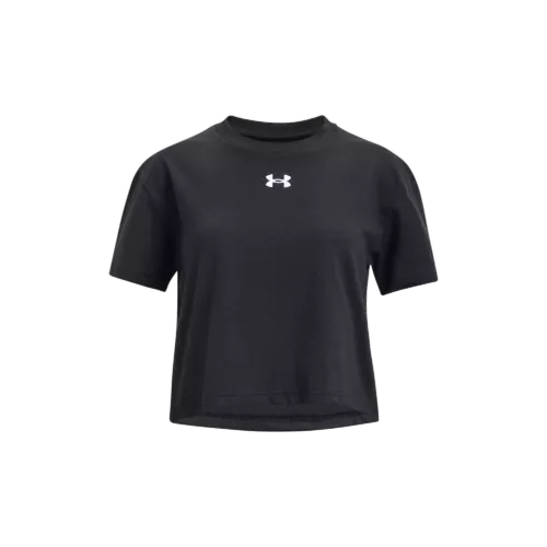 Lány póló Under Armour UA CROP SPORTSTYLE LOGO SS