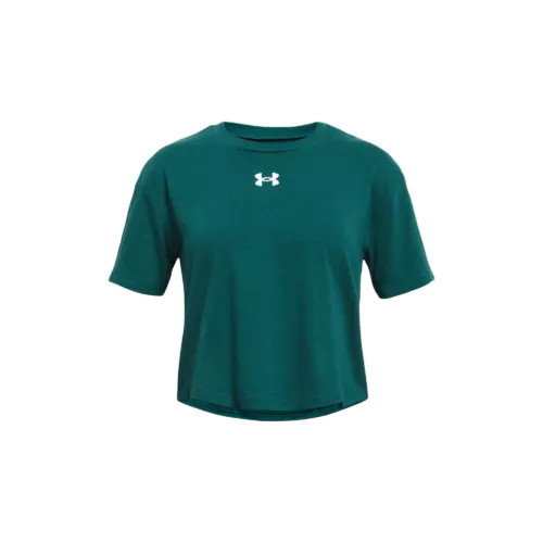 Lány póló Under Armour UA CROP SPORTSTYLE LOGO SS