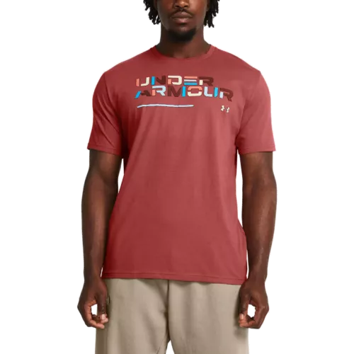 Férfi póló Under Armour UA Colorblock Wordmark SS