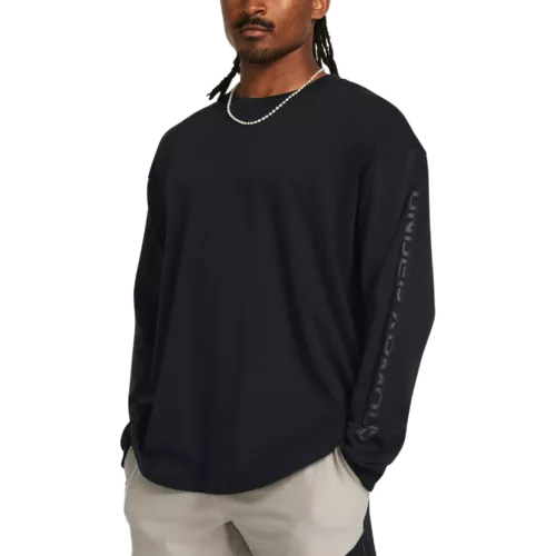 Férfi póló Under Armour UA HW TONAL WORDMARK LS-BLK