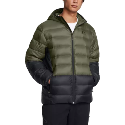 Férfi dzseki Under Armour LEGEND DOWN HOODED JACKET-GRN