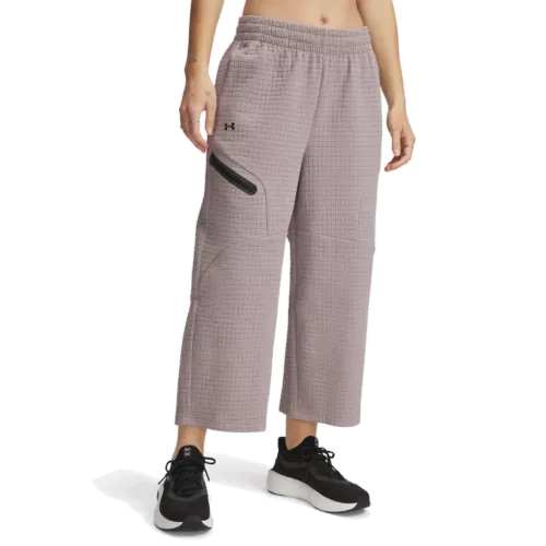 Női sportnadrág Under Armour Unstoppable Flc Grid Crop-GRY