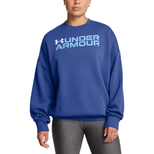 Női felső Under Armour Rival Fleece WordmarkOS Crew-BLU