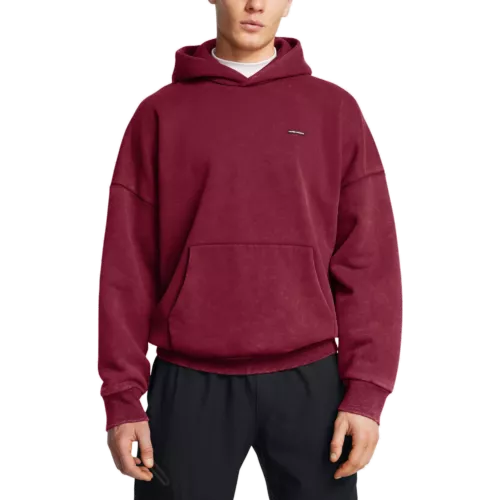 Férfi felső Under Armour UA Icon HWT Flc Wash OS Hood-RED