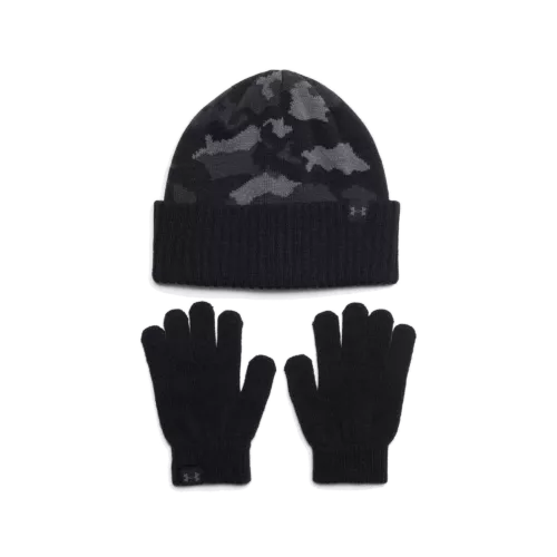 Fiú sapka Under Armour B Beanie/Glove Combo-BLK
