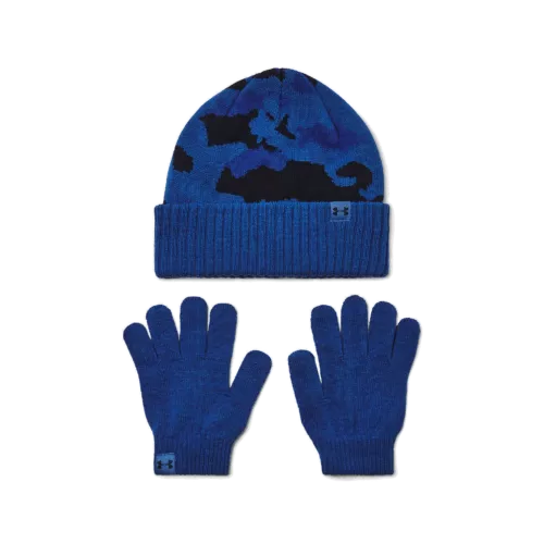 Fiú sapka Under Armour B Beanie/Glove Combo-BLU