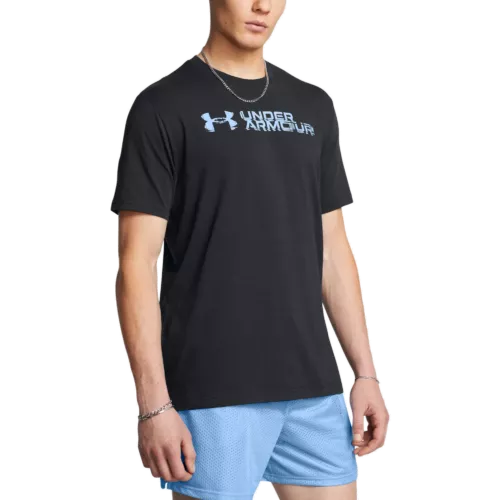 Férfi póló Under Armour UA M SLICED WORDMARK 60/40S SS