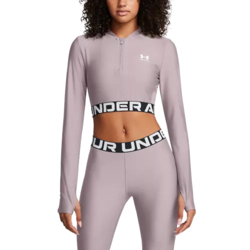 Női póló Under Armour HeatGear Rib 1/4 Zip LS