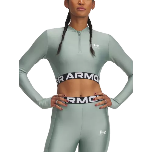 Női póló Under Armour HeatGear Rib 1/4 Zip LS