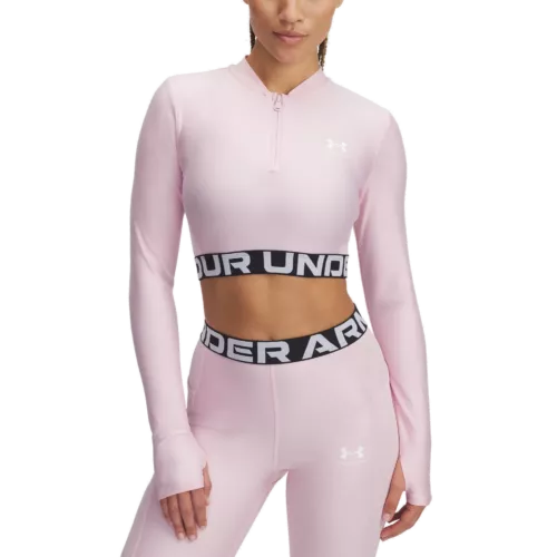 Női póló Under Armour HeatGear Rib 1/4 Zip LS