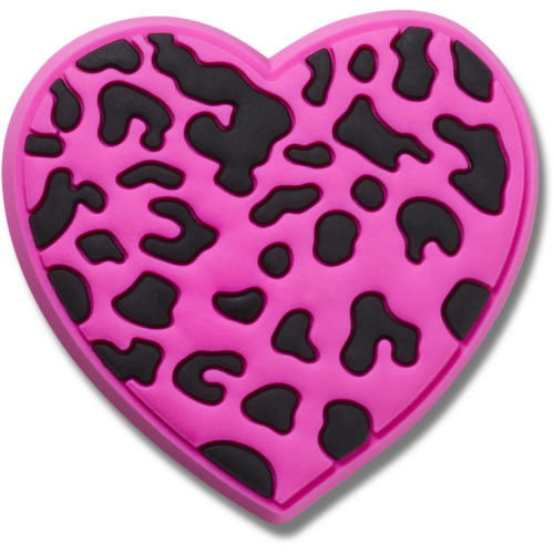 CROCS PURPLE CHEETAH PRINT HEART