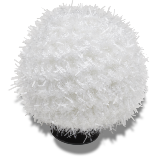 CROCS WHITE METALLIC PUFF BALL
