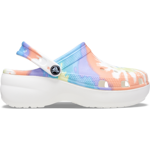 Crocs Classic  Platform Tie Dye Graph Clog W