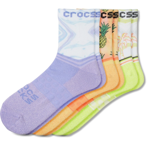 Crocs Socks Adult Qaurter Retro Resort 3-pack