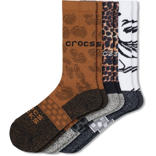 Crocs Socks Adult Crew Animal Remix 3-PACK